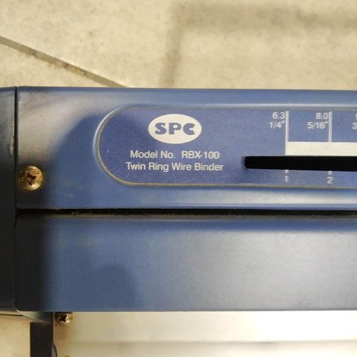 Spiral binding machine SPC RBX 100 used with free metal spirals