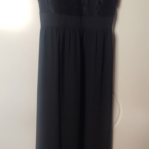 Maxi dress black lace with slit, like new, size S/M by Artisti Italiani