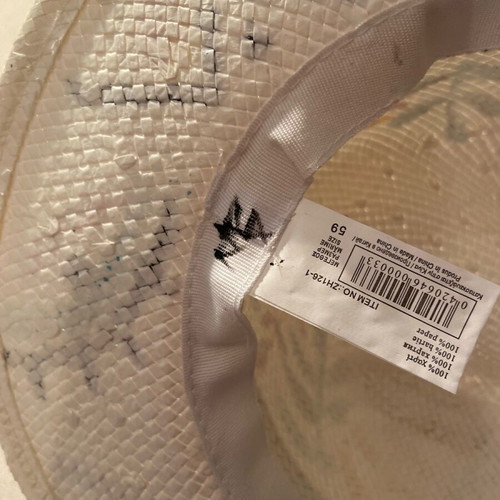 Handmade painted hat size 59 new with adjustable fit