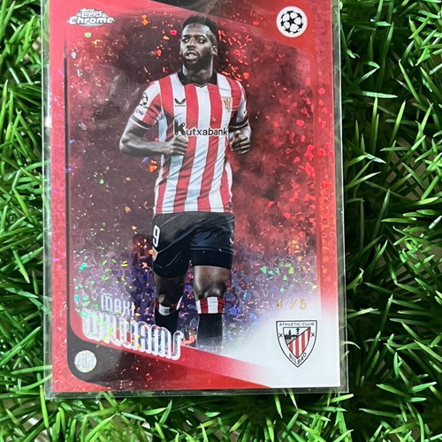 Iñaki Williams Topps Chrome Red Mini Diamond Refractor card like new