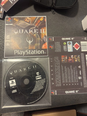Quake 2 PlayStation PS1 game used with repro printed covers