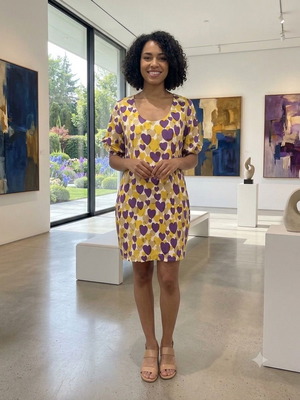 Salvatore Ferragamo dress size M used, colorful
