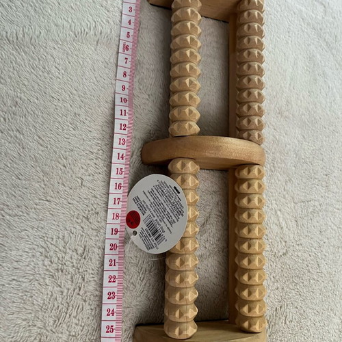 Wooden foot massager with double rollers Jumbo new