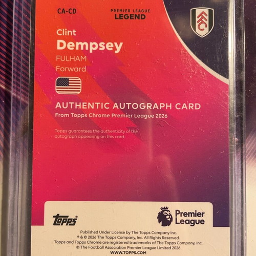 Topps Chrome Clint Dempsey Auto /75 Legend Καινούργιο