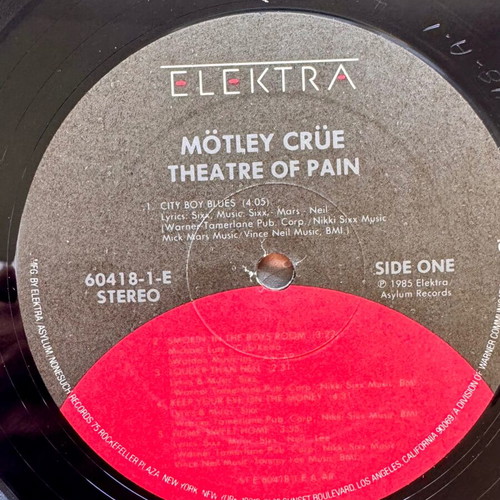 Theatre of Pain Motley Crue LP used, 1st US 1985 metal