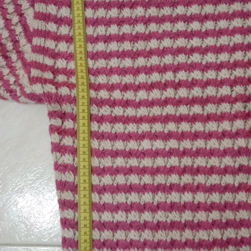 Knitted sweater new, winter, pink and purple stripes, oversize