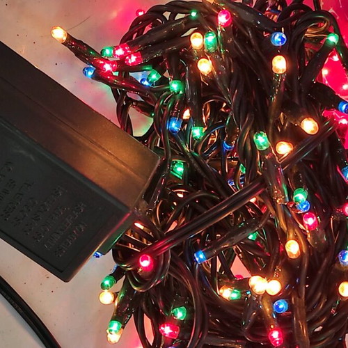 Colored string lights green cable 180 pieces new