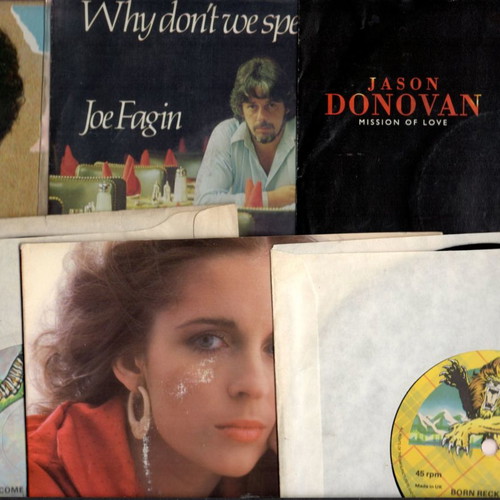 Vinyl records 6 45s 1980s like new