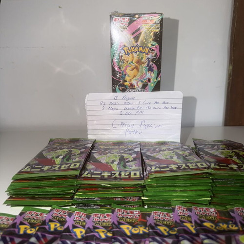 Mega Dream EX booster box and Nihil Zero booster packs, sealed