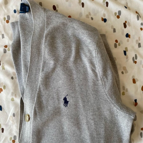 Ralph Lauren men's cardigan like new, gray, size M