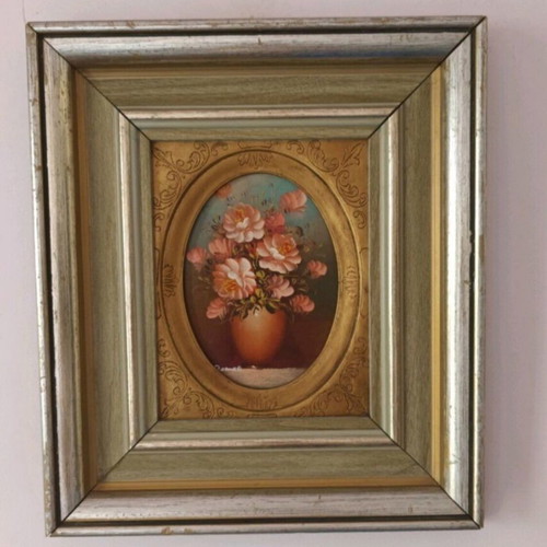 Oil painting antique signed 39x35 cm used