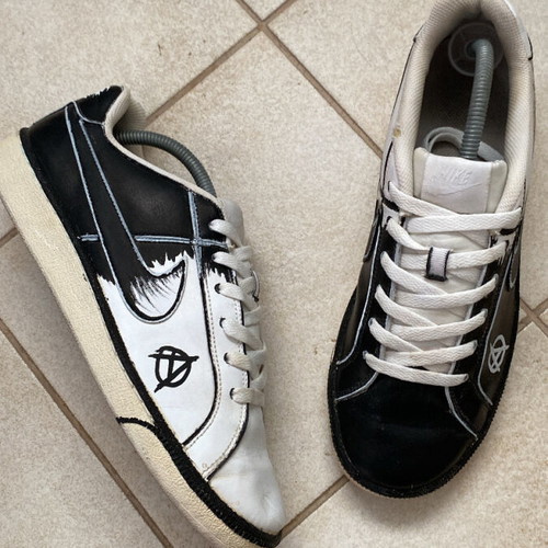 Nike Court Royale Low custom used, size 42, black and white