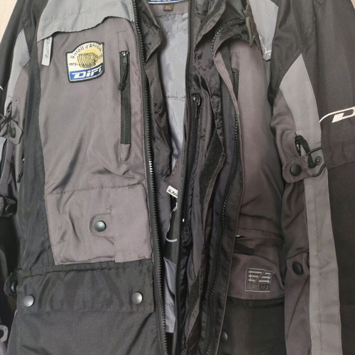 Difi biker jacket gray-black size L-XL like new