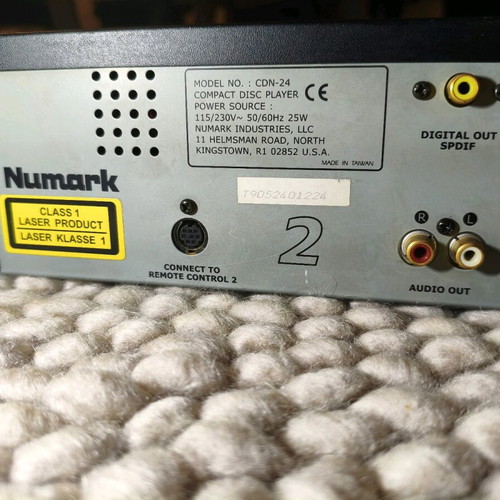 Numark CDN-24 Professional DJ Dual CD Player Like New