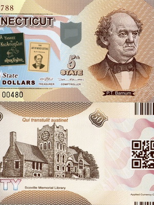 Αμερική 50 Dollars 2014 5th State Barnum Polymer fantasy καινούργιο
