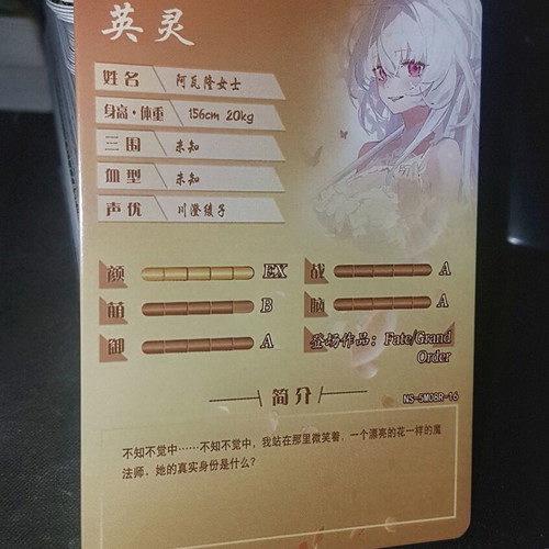 Merlin Fate Grand Order anime waifu holo card with Shadow Heart foil pattern