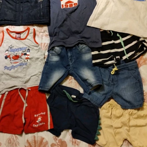 Boys' clothes used, pack of 10 pieces, 2 years old