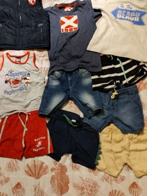 Boys' clothes used, pack of 10 pieces, 2 years old