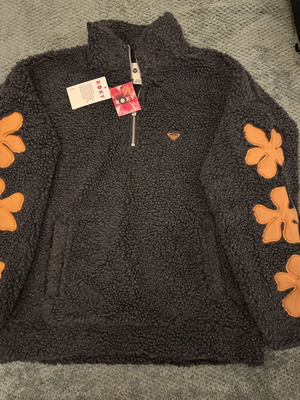 Roxy fleece φούτερ με τσέπες, μέγεθος S, καινούργιο