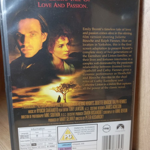 Wuthering Heights DVD like new with Greek subtitles