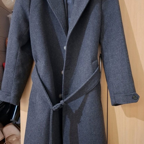 Unisex wool vintage coat in gray color like new