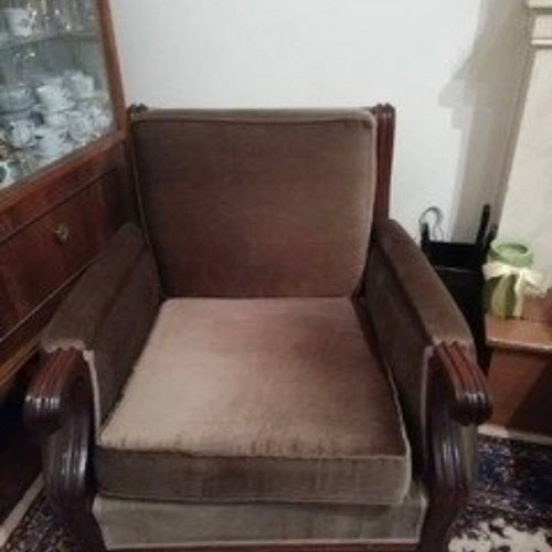Set 3-seater sofa and two armchairs used