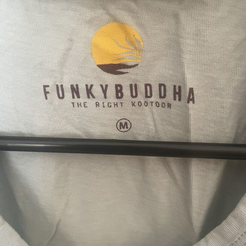 Funky Buddha blue tie-front t-shirt used
