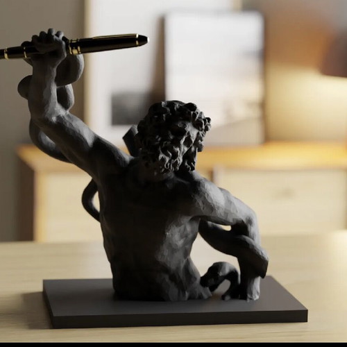 Laocoön pen stand black matte minimal design new