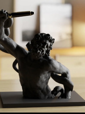 Laocoön pen stand black matte minimal design new