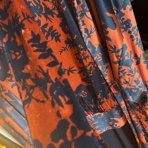 Abstracto set με kimono-pants σαν καινούργιο, πορτοκαλί και μπλε