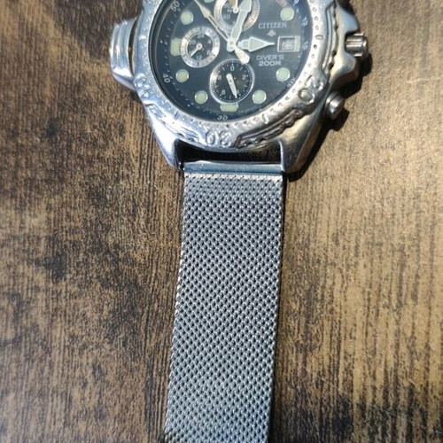 Citizen Promaster 3740-E70006 men's diving watch used, blue and silver