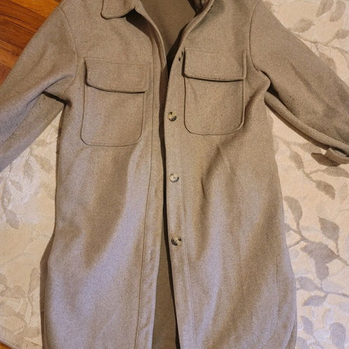 Bershka light coat small like new, dark beige