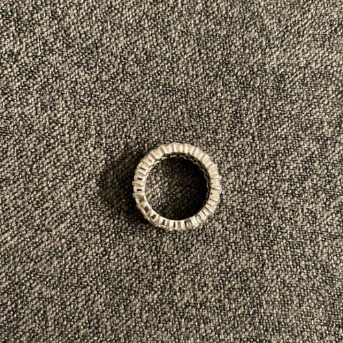 Silver 925 ring like new with zircon, size 54-55, gift earrings