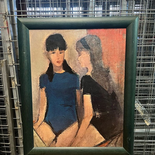 Painting used with frame, 1970s, 59x48cm