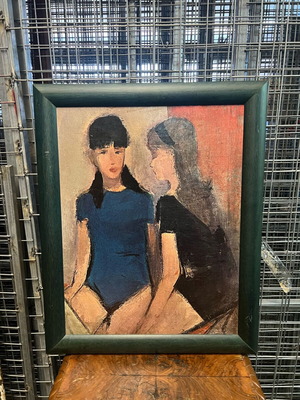 Painting used with frame, 1970s, 59x48cm