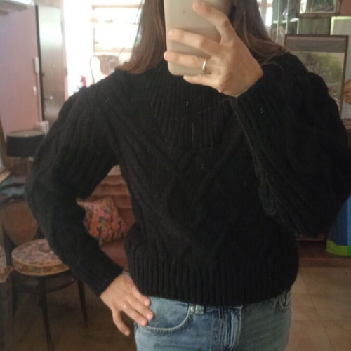 Mango pullover new, black, size S