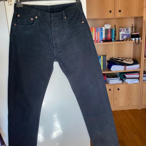 Levi's 501 Vintage Black Denim W34 L34 Made in USA 1997 like new