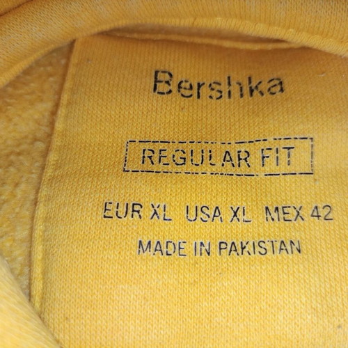 Bershka hoodie XL yellow like new