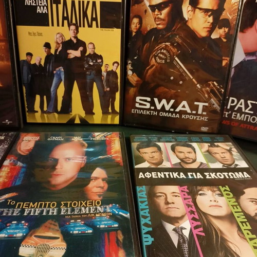 DVD set of 9 action, comedy and adventure movies like new with subtitles