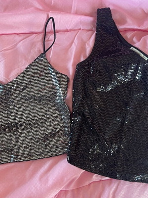 Tops with rhinestones new, pack s/m