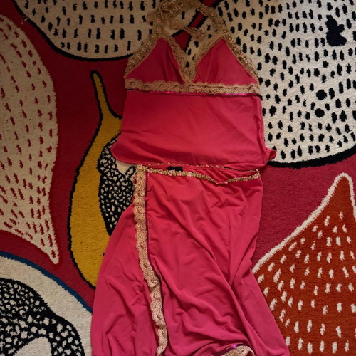 Dolce & Gabbana vintage skirt and top set pink like new