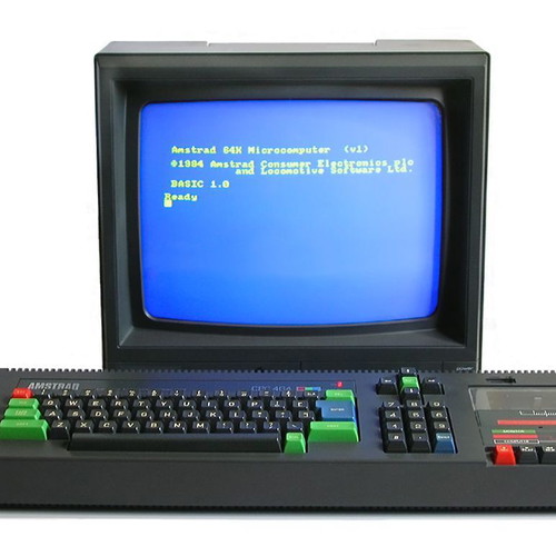 Amstrad CPC 464 computer with green screen (GT65)