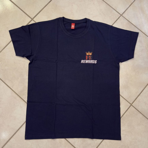 T-shirt TH graphic navy blue size L new