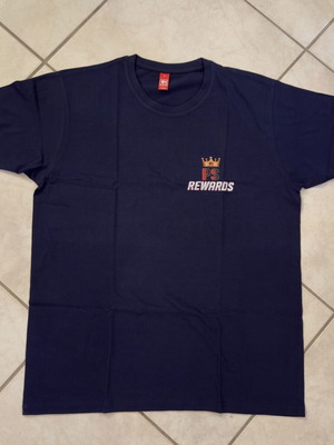 T-shirt TH graphic navy blue size L new