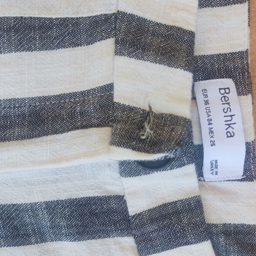 Linen pants Bershka size 36 like new, black and white