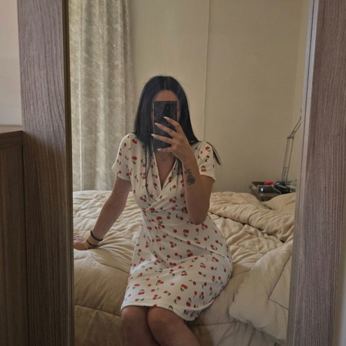 White sun dress with cherries Shein like new