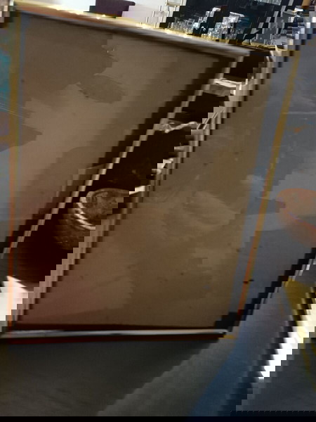 ΚΑΝΤΡΟ  ΓΙΑ  ΦΩΤΟΓΡΑΦΙΕΣ  ΜΕΤΑΛΛΙΚΟ   ΧΡΥΣΑΦΙ   ΚΑΙΝΟΥΡΓΙΟ   25  Χ  15