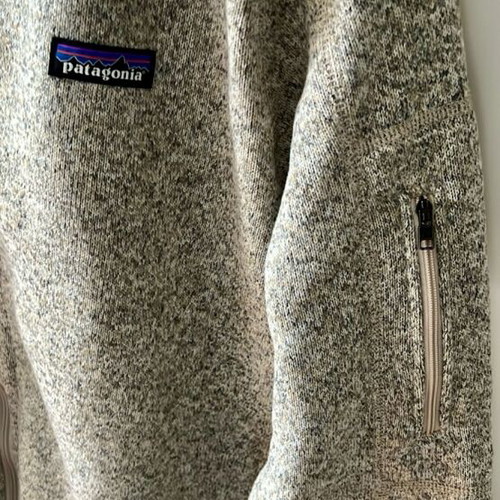 Patagonia Better Sweater Fleece Jacket Women XL like new, beige and white
