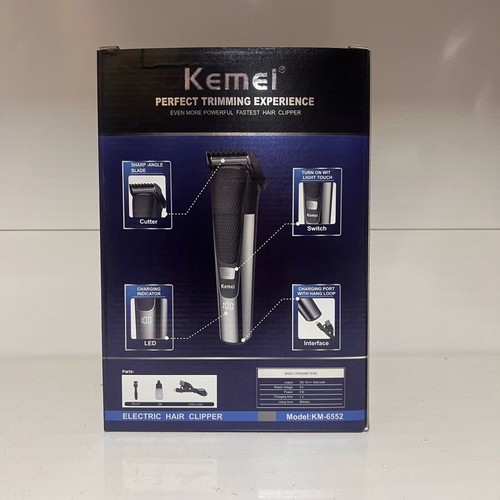 Kemei KM-6552 hair clipper new, gold and black with LCD display