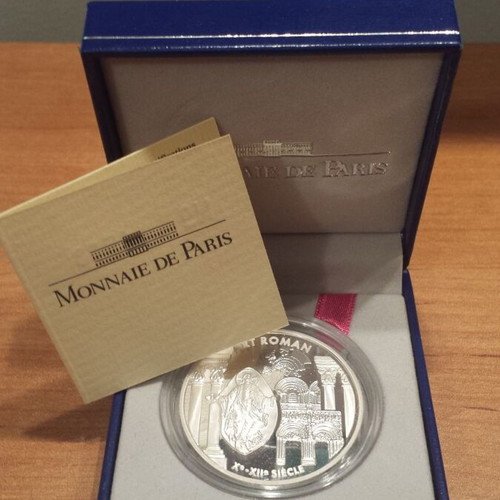 2000 Silver France 6.55957 Francs Art Roman coin new with box and certificate